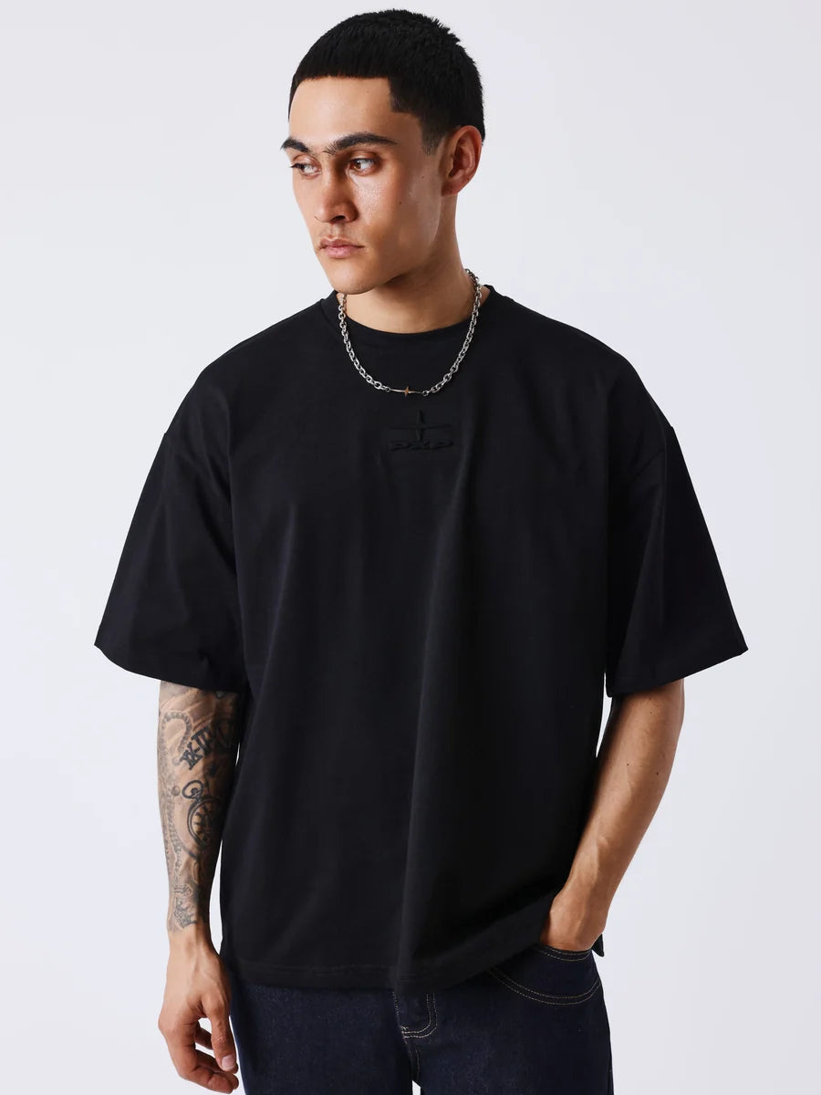 T-shirt PXP con motivo in rilievo Nera