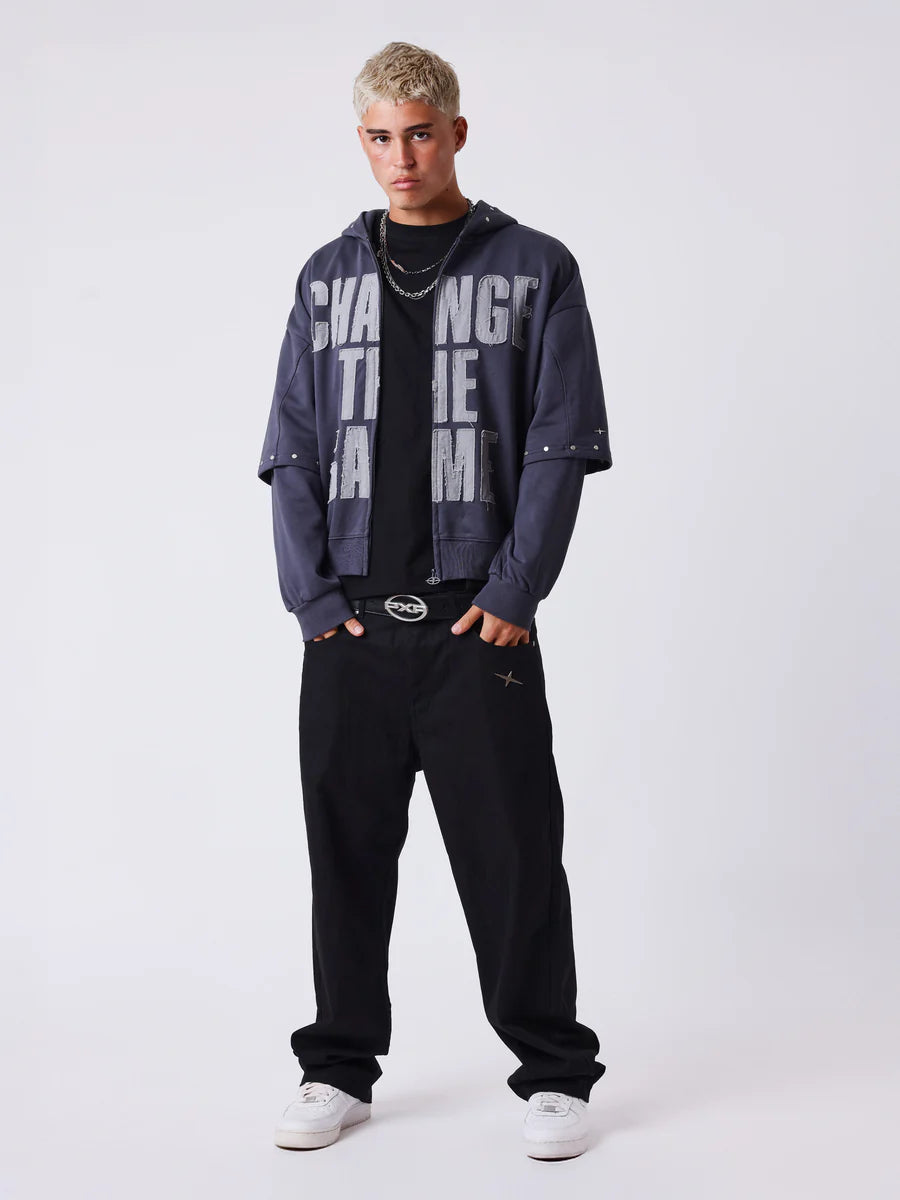 Felpa doppia manica PXP grigia