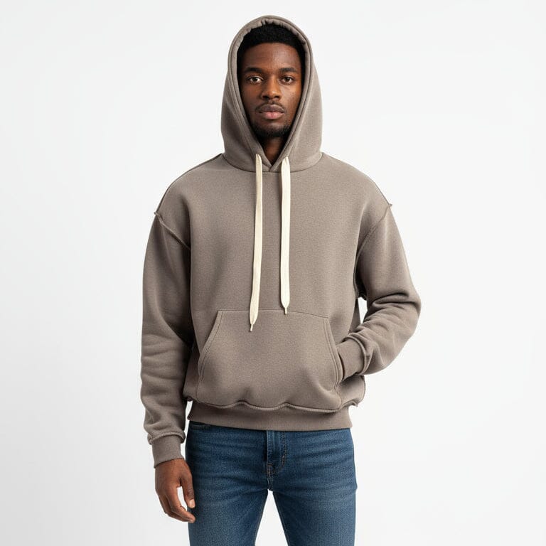 Felpa con cappuccio felpata Grigia