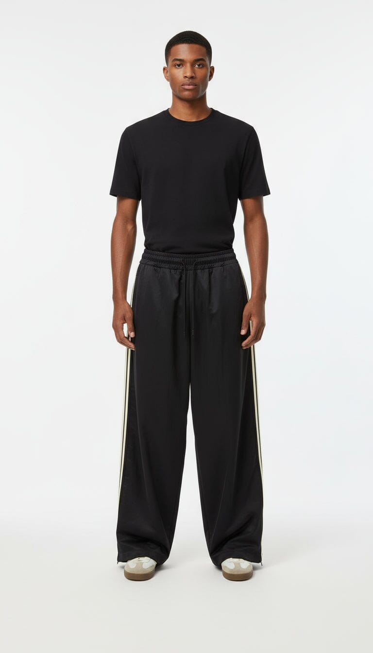 Pantaloni Hydo Track Neri con Bande Laterali