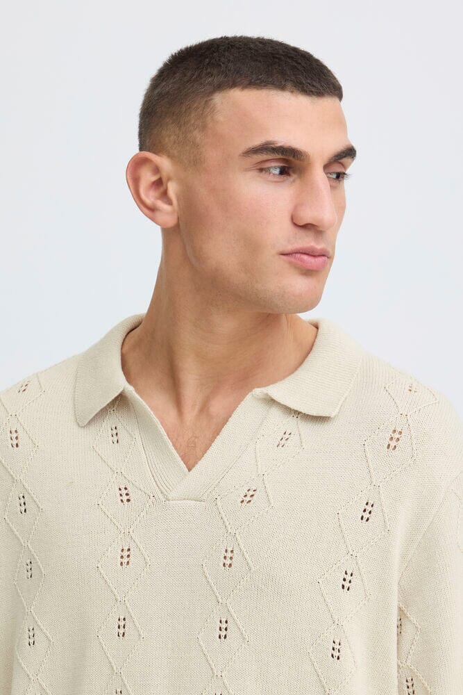 Polo in maglia SOLID beige