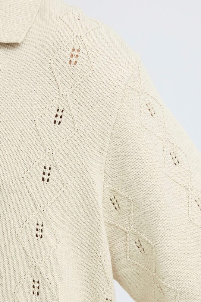 Polo in maglia SOLID beige
