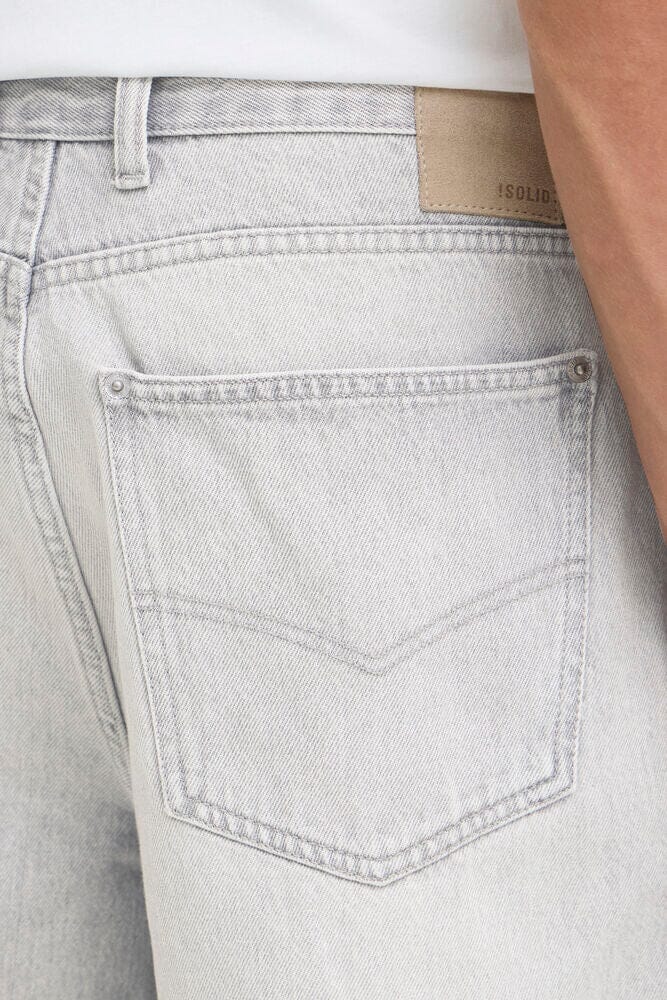 Short in denim washed SOLID