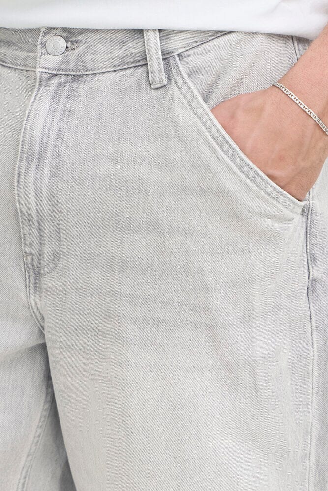 Short in denim washed SOLID