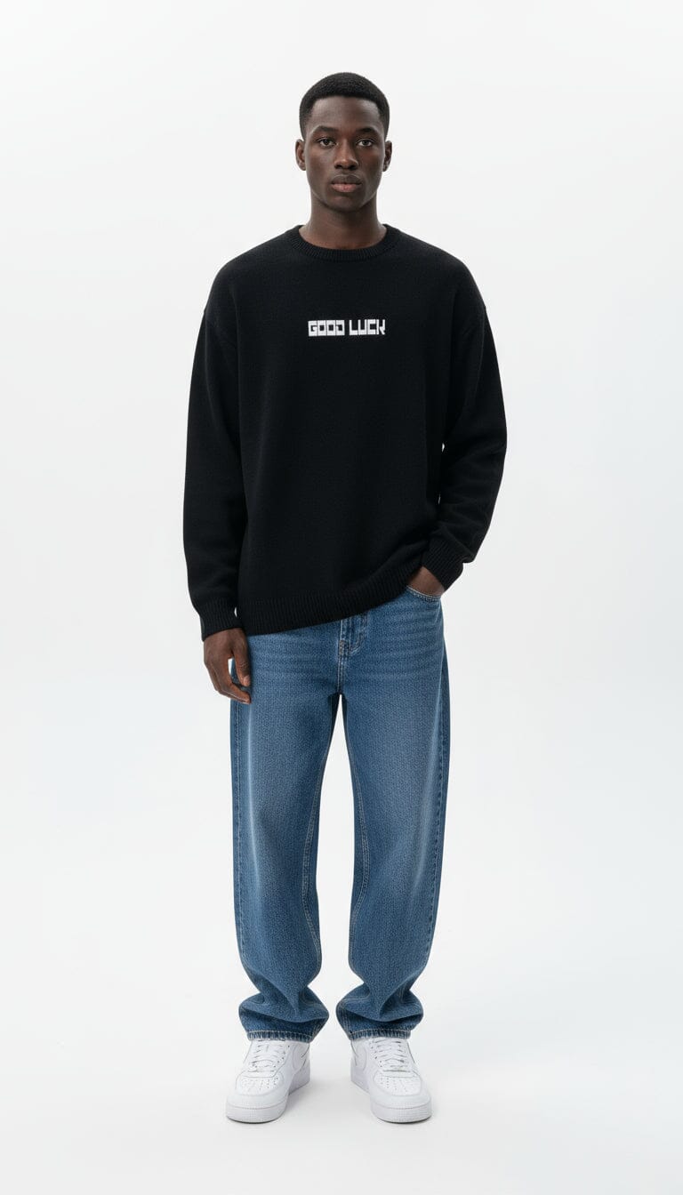 Maglione “Good Luck” Nero