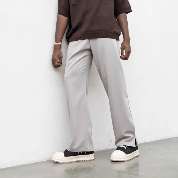 Pantalone sartoriale spacchetti beige