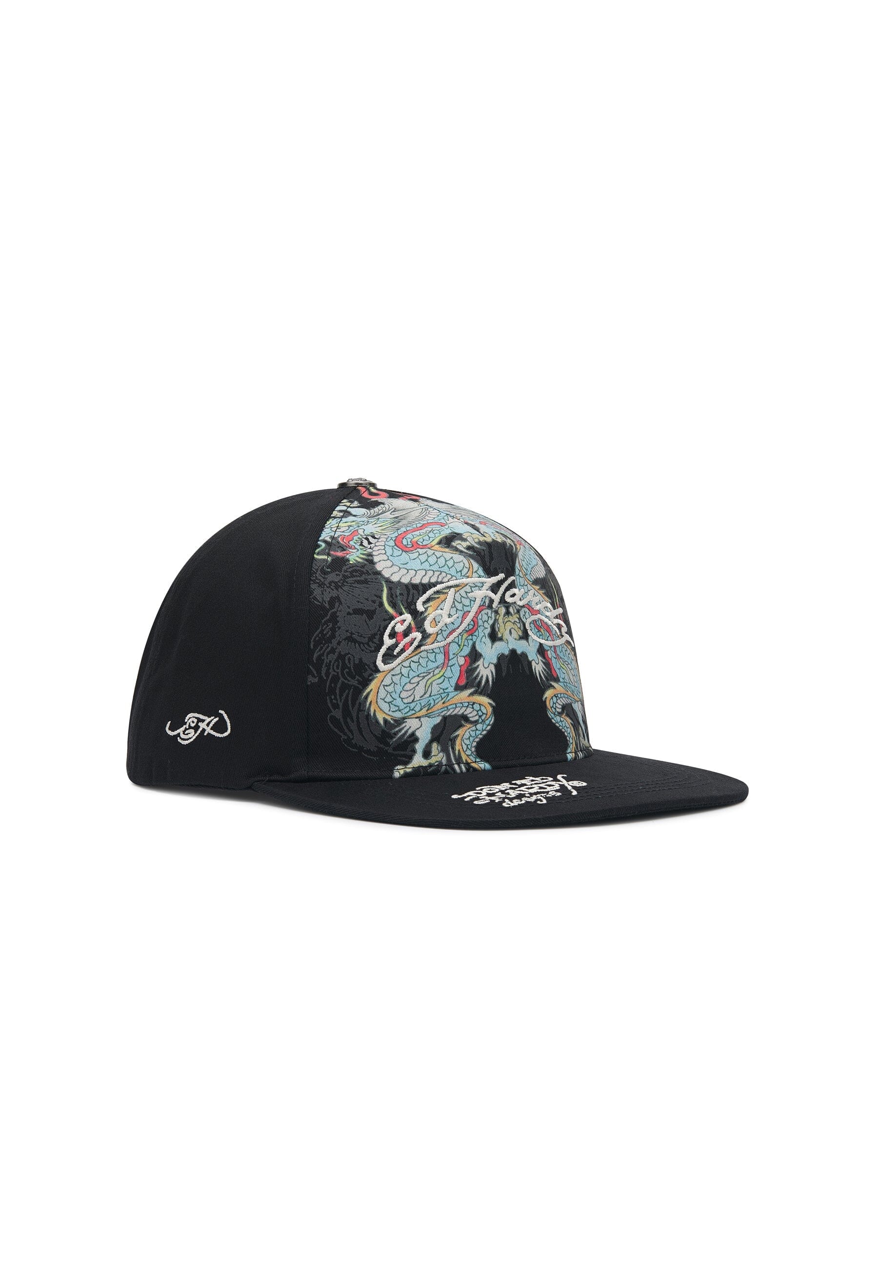 Cappello Ed Hardy Battle Dragon 5 Panel Flat Peak Cap - Black