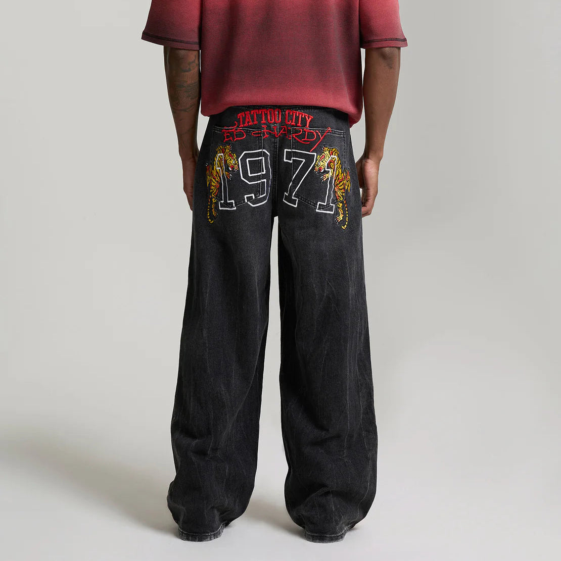 Jeans Ed Hardy Embroidered City Tiger Xxtra