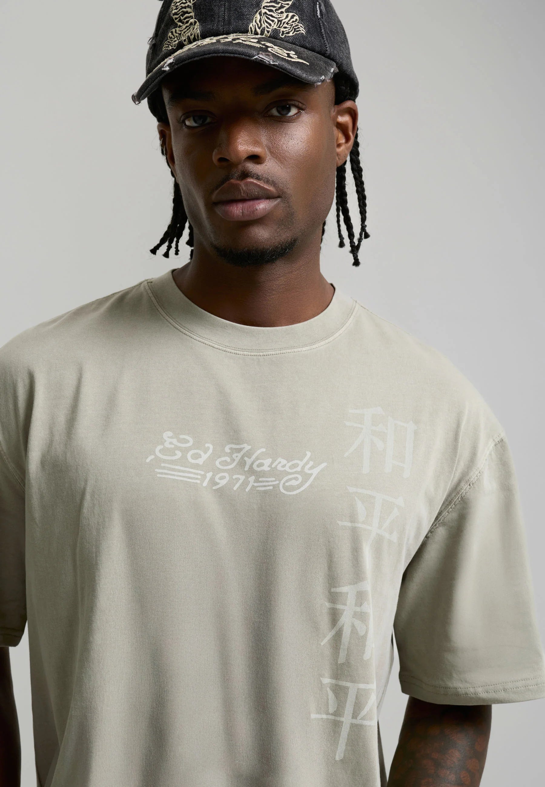 T-shirt Ed Hardy Washed Snake Charmer Green