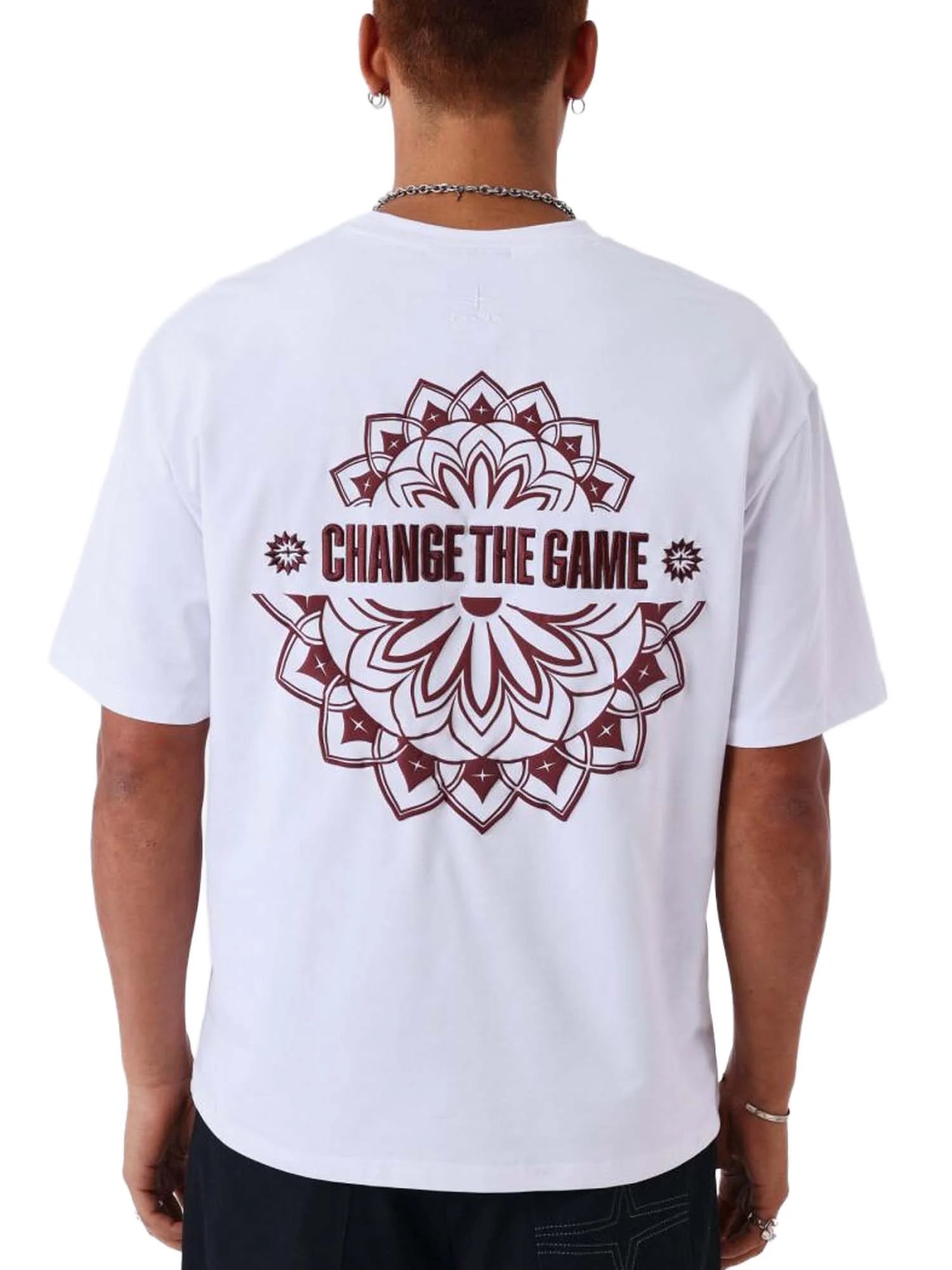 T-shirt grafica mandala PXP bianca