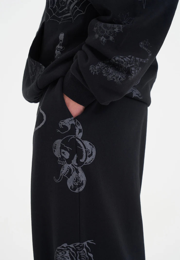 Panataloni Ed Hardy Tattoo Collage Relaxed