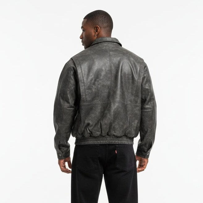 Giubbotto effetto marmorizzato grigio