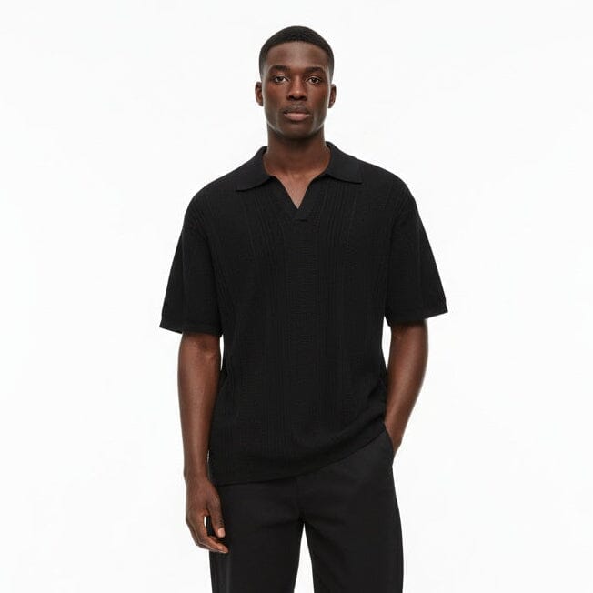 Polo traforata SOLID nera