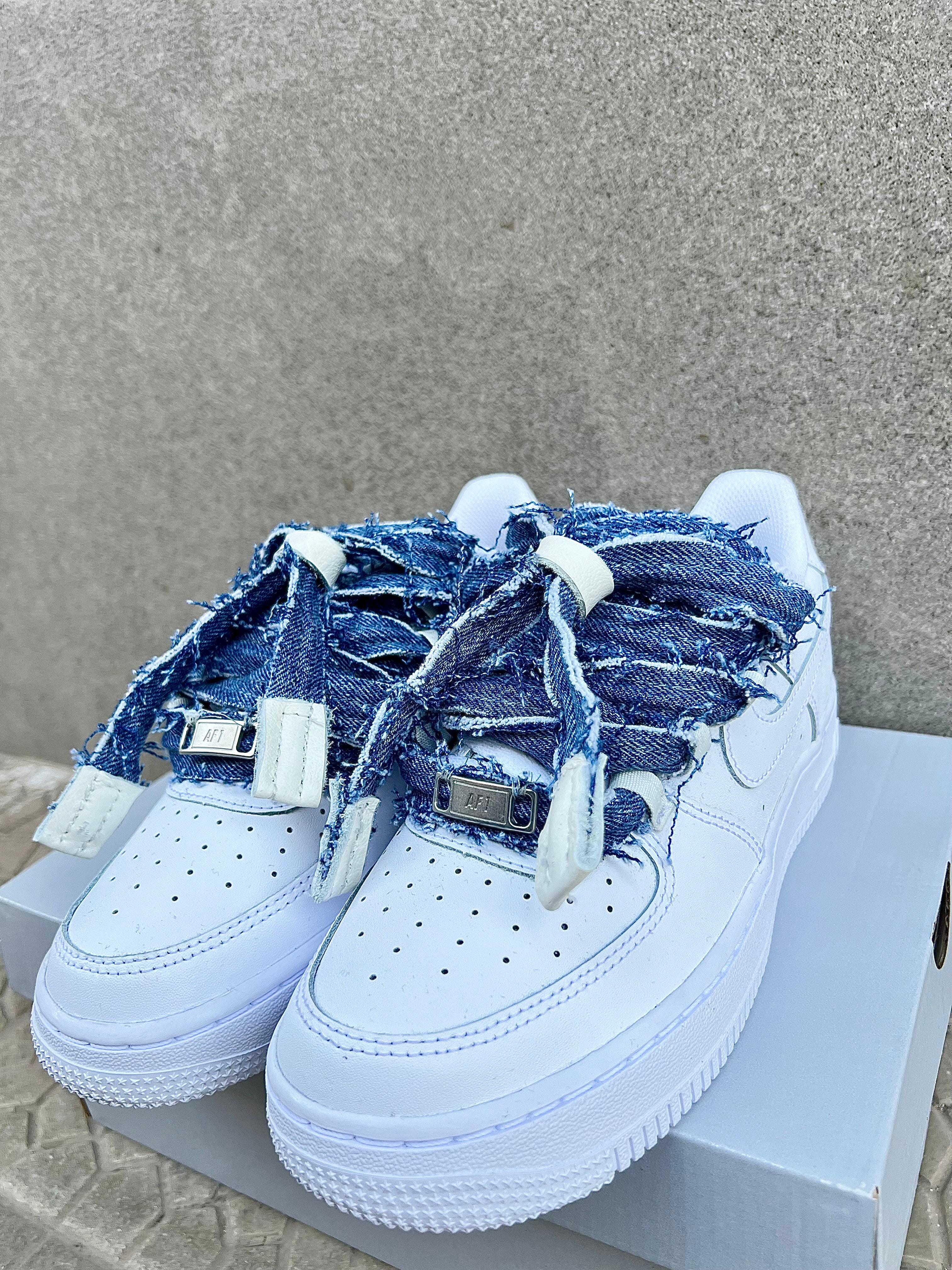 Nike air force 1 + laccio in jeans custom