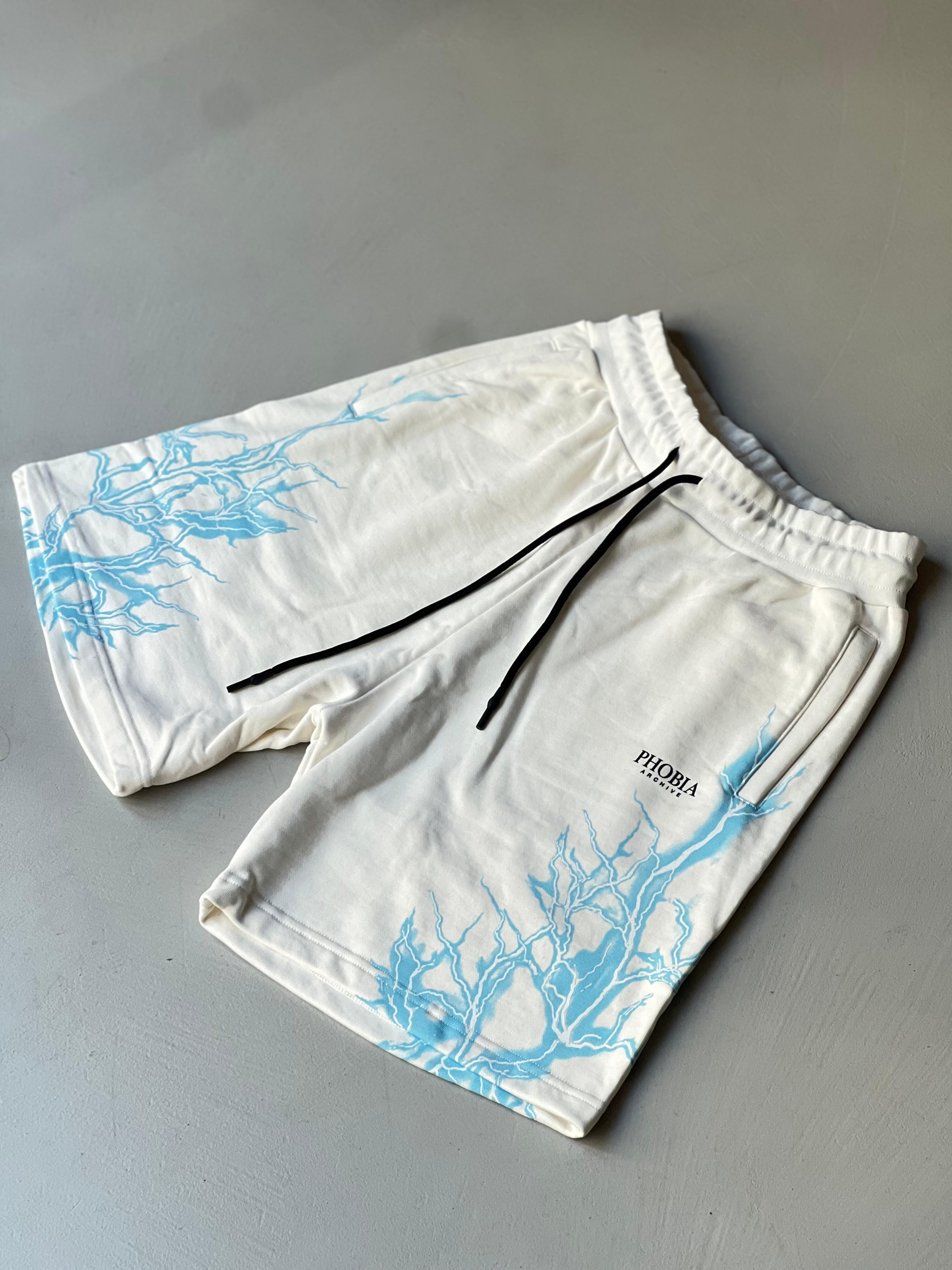 Short Tuta Phobia Bianco Fulmini Celesti