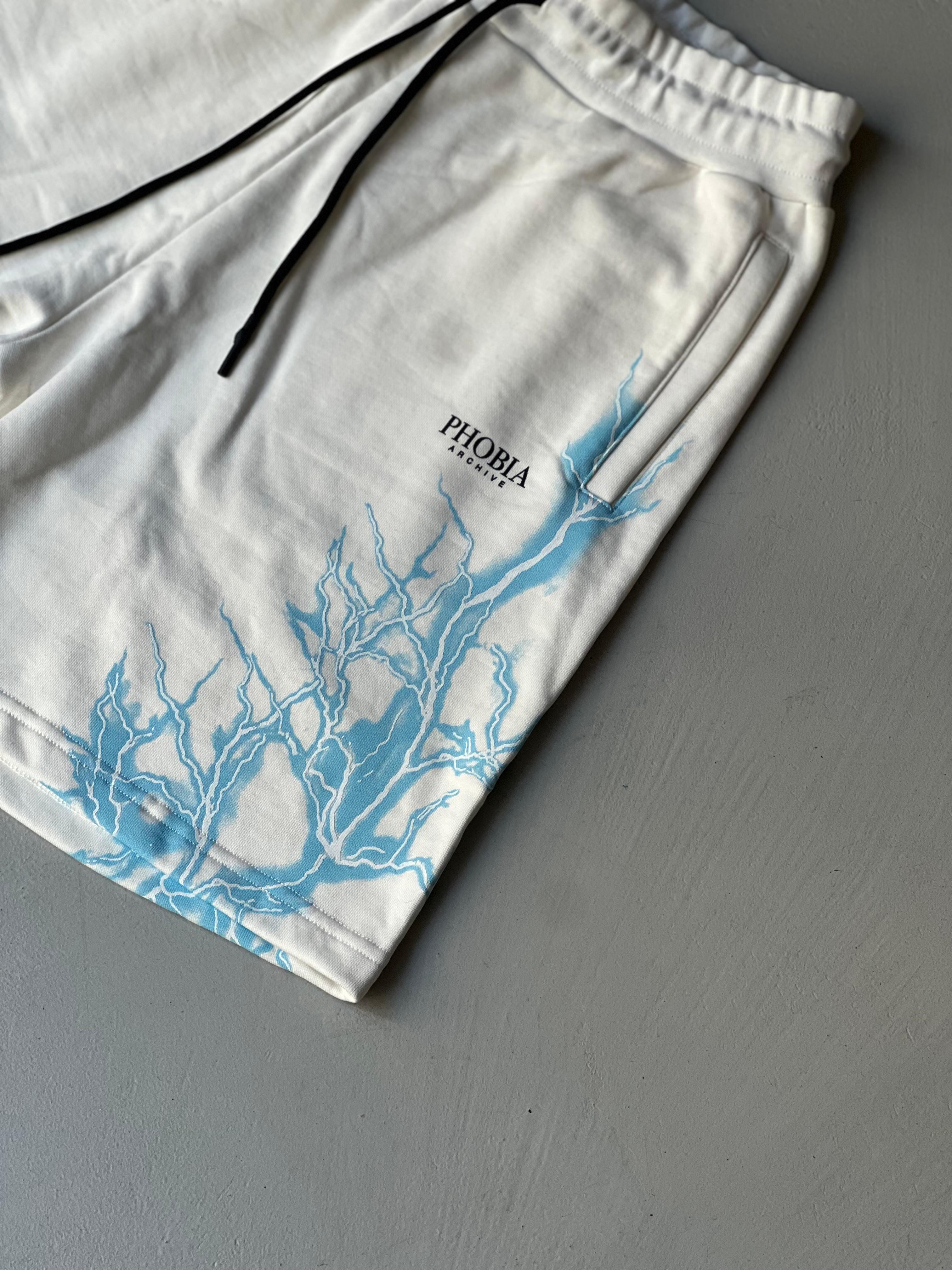 Short Tuta Phobia Bianco Fulmini Celesti