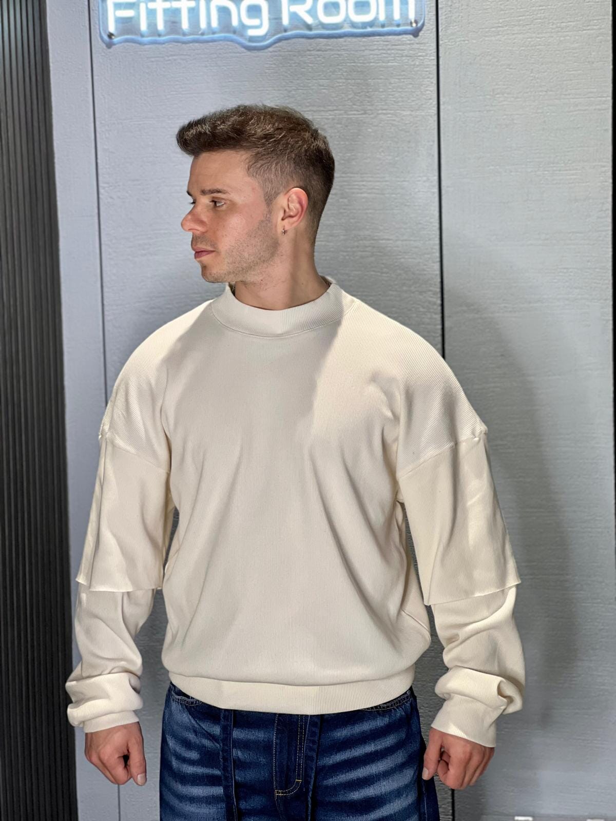 T-shirt Seasonless Ribs Off White