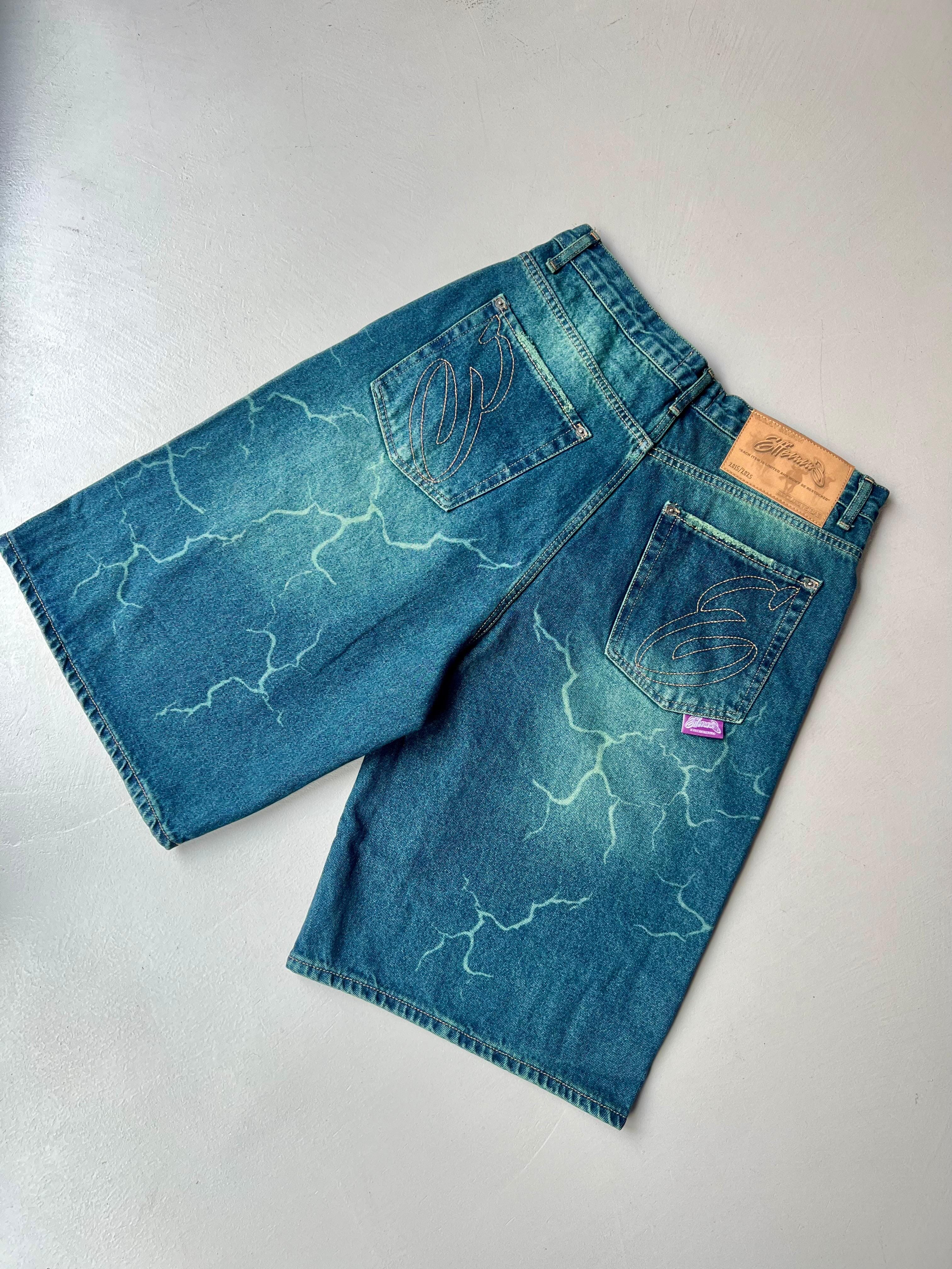 Short Effemme in denim fulmini Goat collection