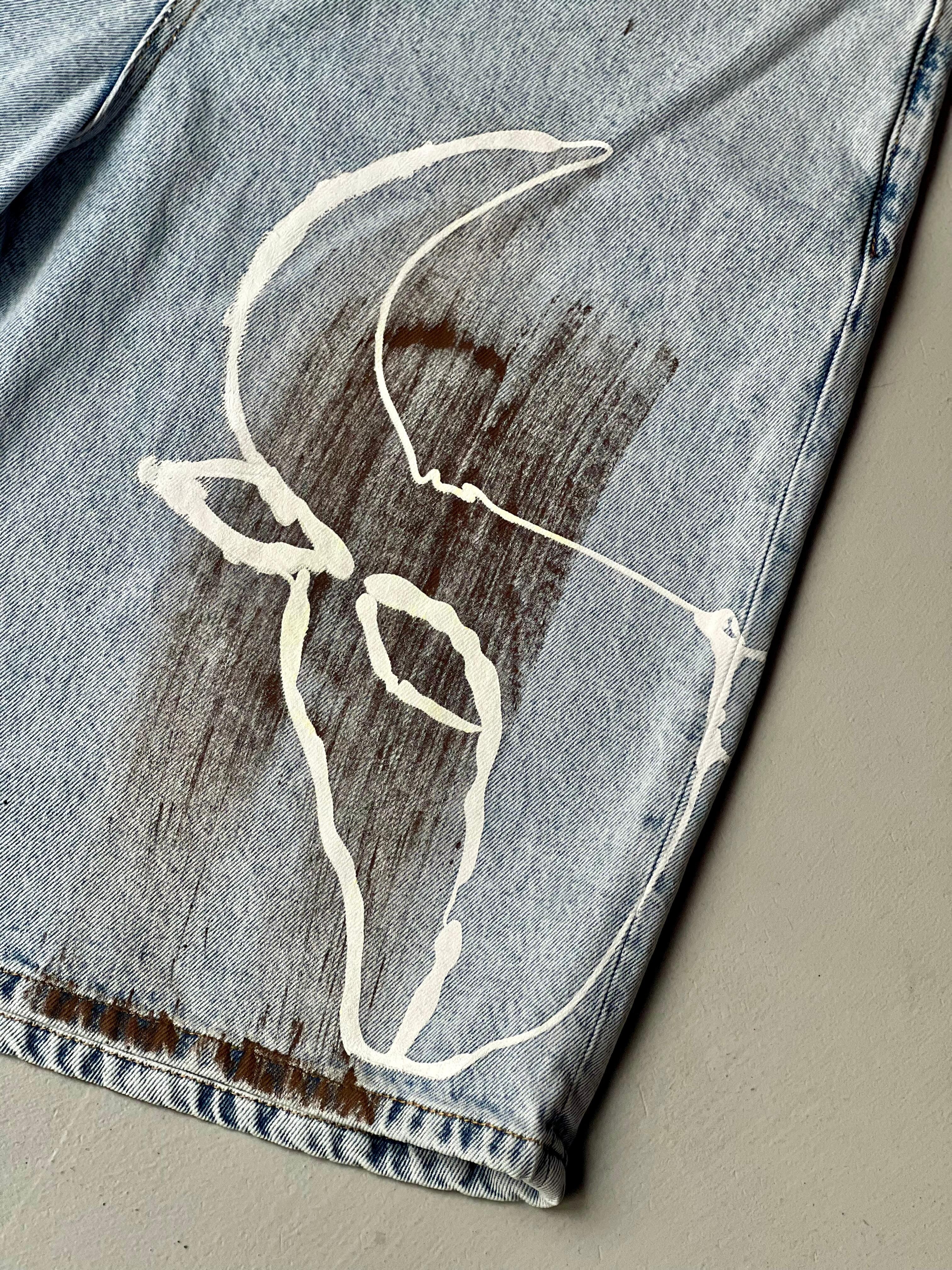 Short Effemme in denim chiaro Goat collection