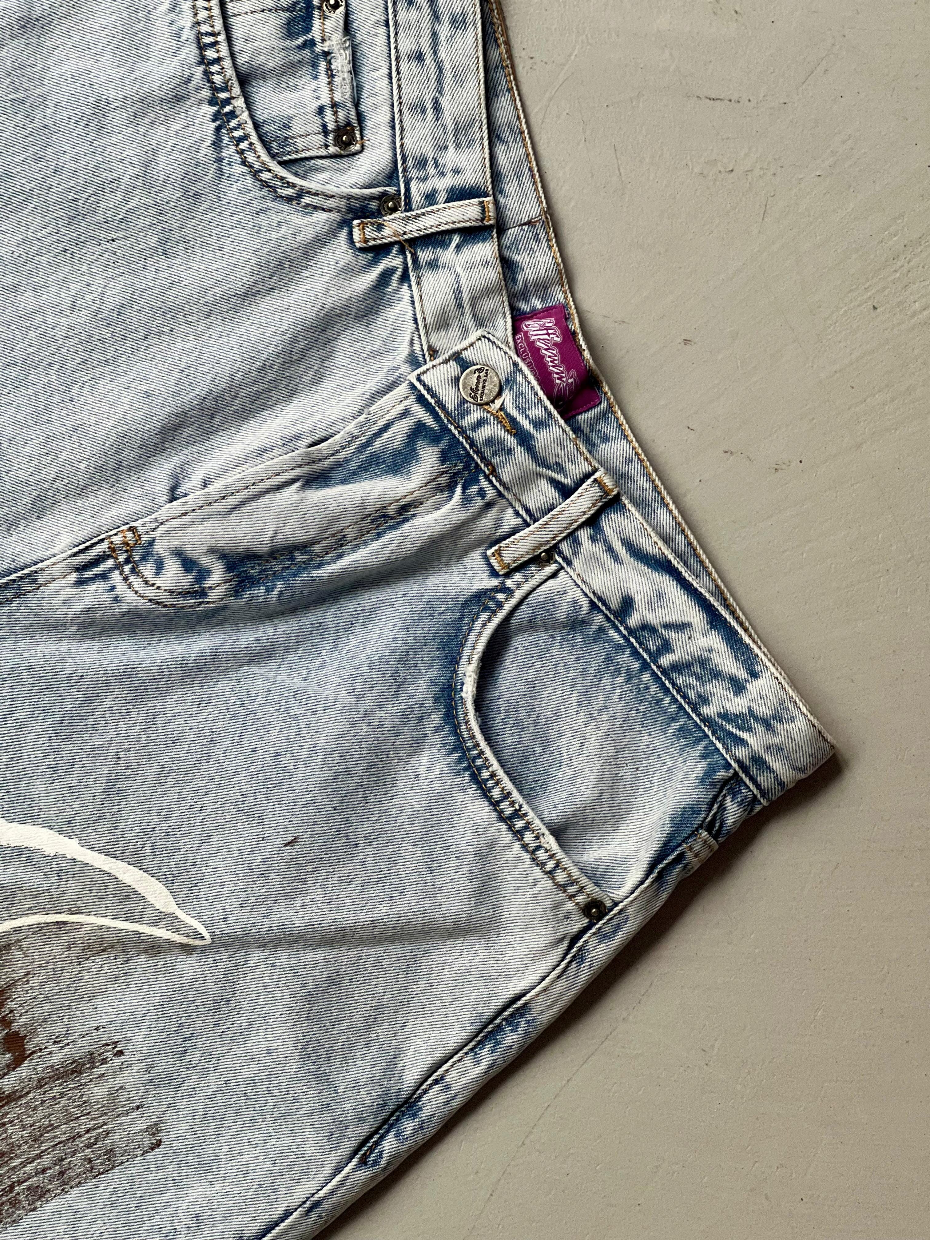 Short Effemme in denim chiaro Goat collection