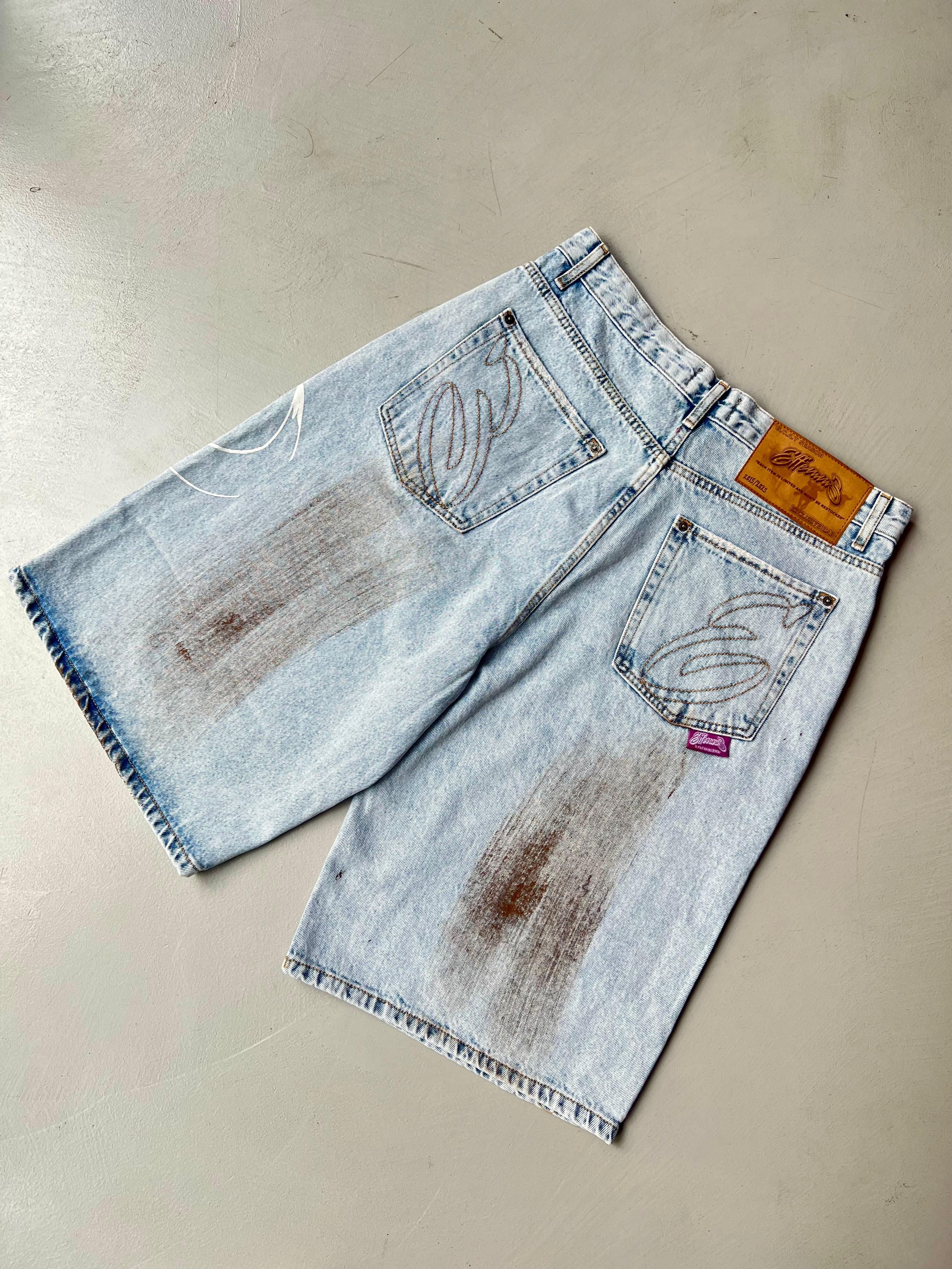 Short Effemme in denim chiaro Goat collection