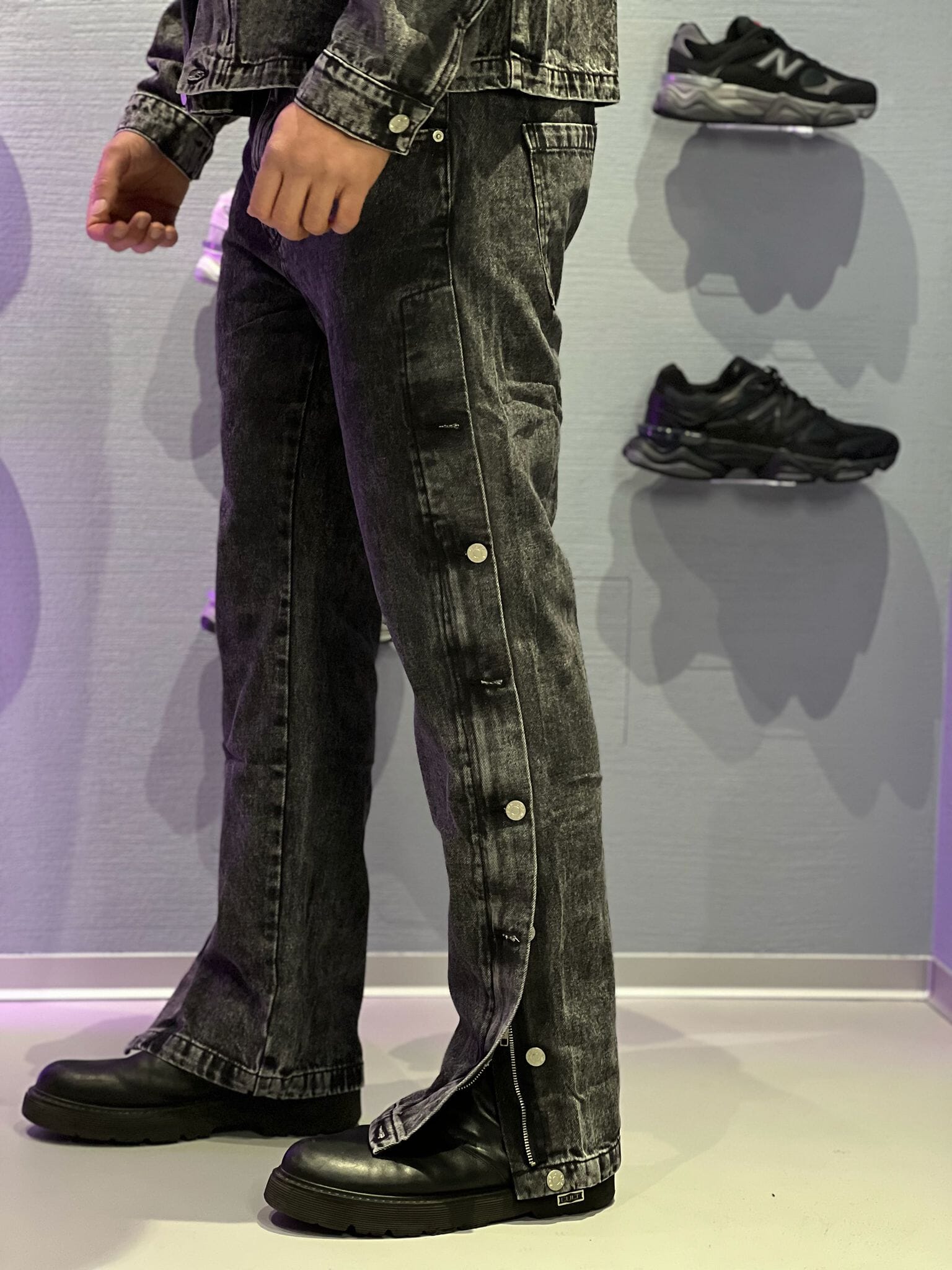 Coordinato Denim Washed Uomo