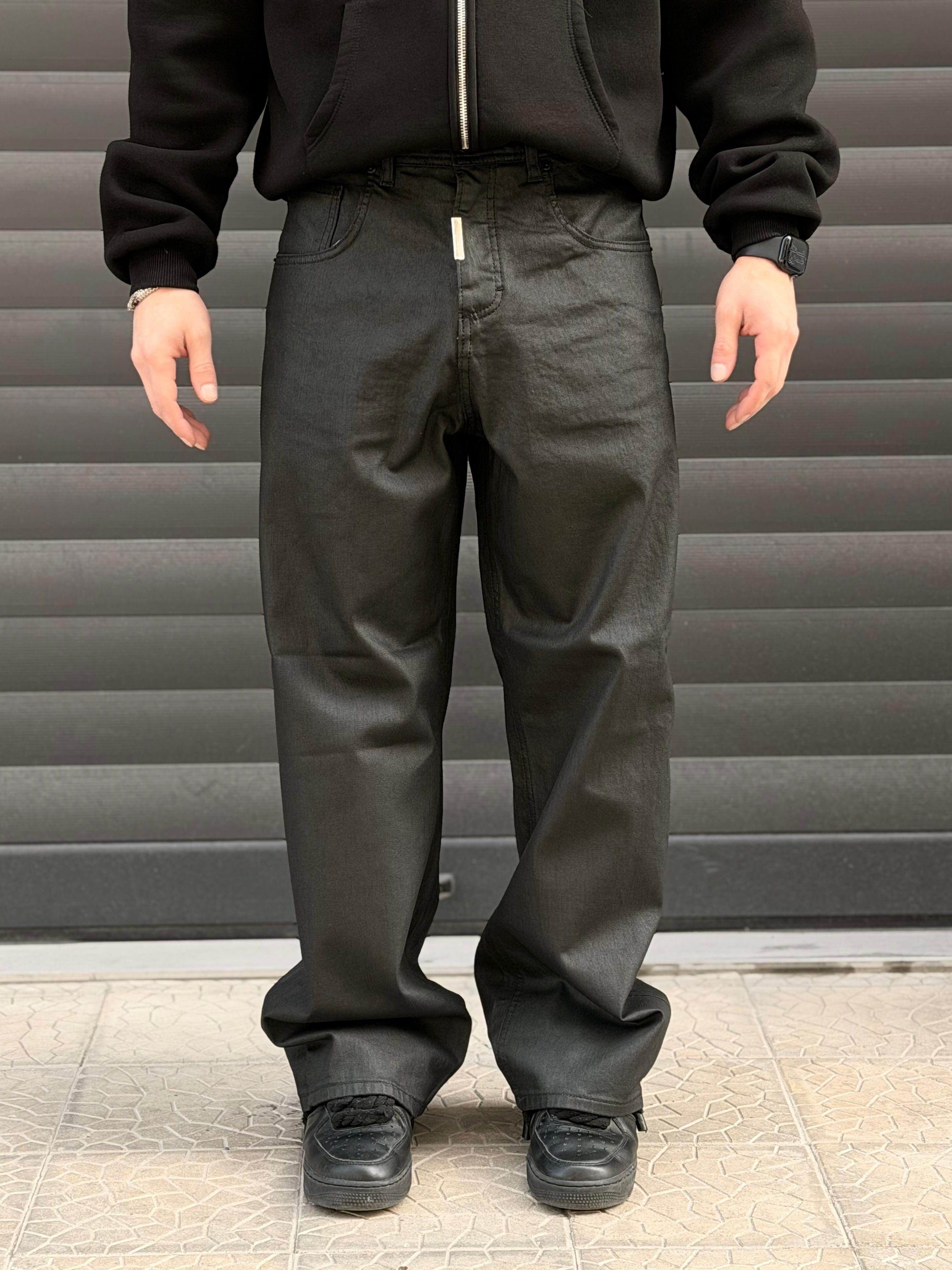 Jeans Baggy Spalmato Black