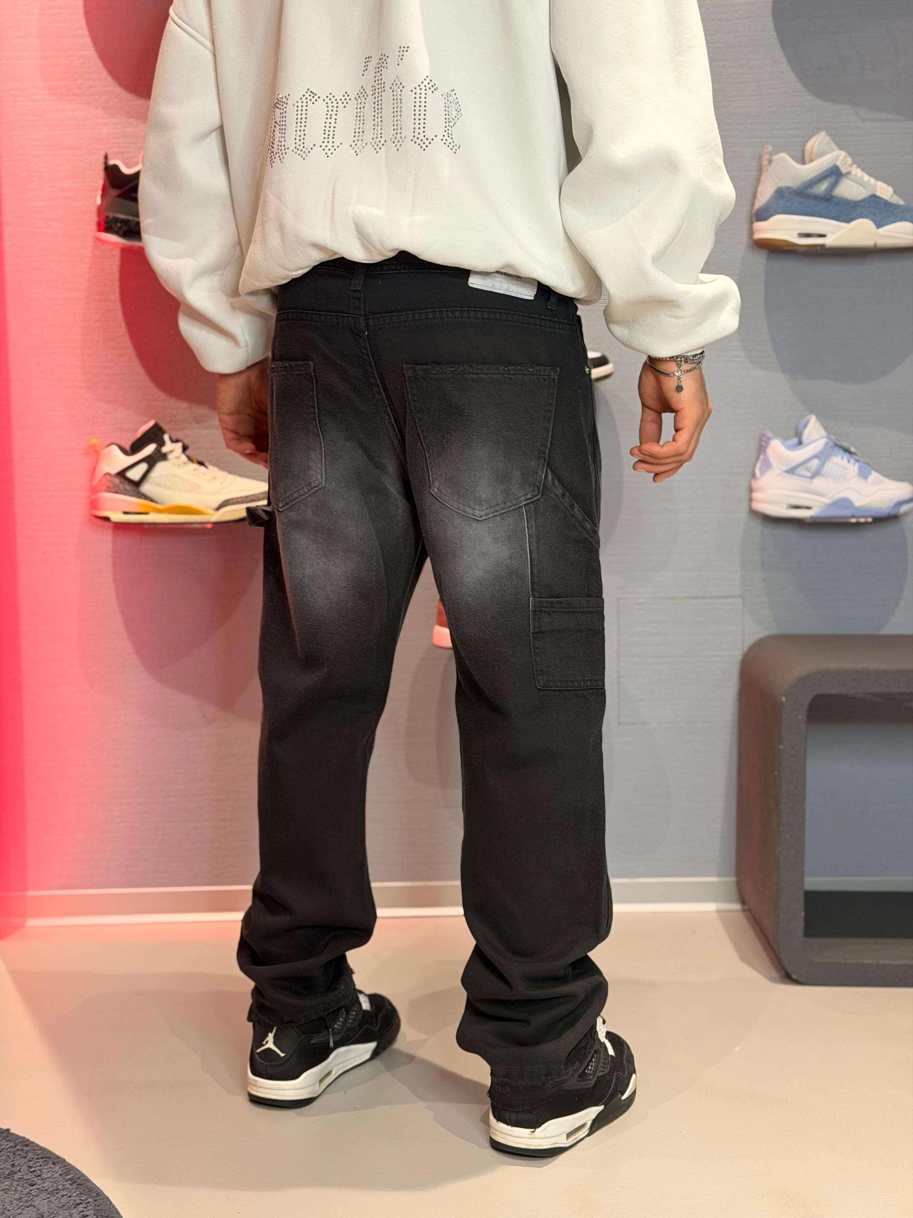 Jeans Straight Fit Raid Nero Cianotic