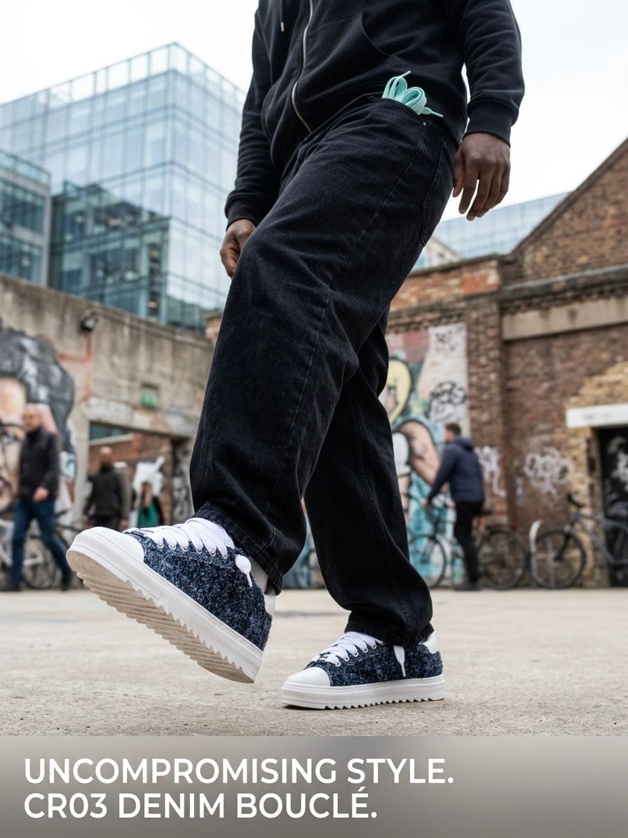 Sneakers CR03 Veritas – Denim Bouclé