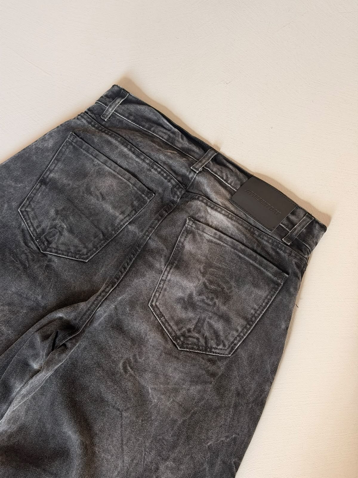 Jeans Balloon marmorizzato nero