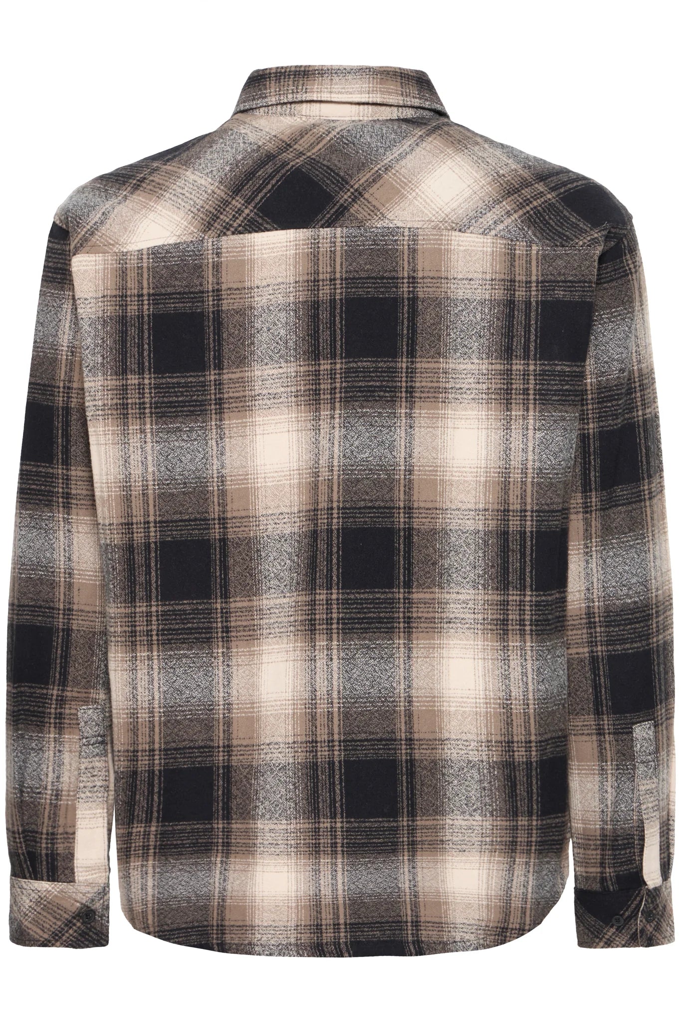 Camicia Solid in Flanella con Motivo a Quadri – Uomo