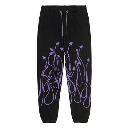 Pantalone Mushroom flame Nero/Viola