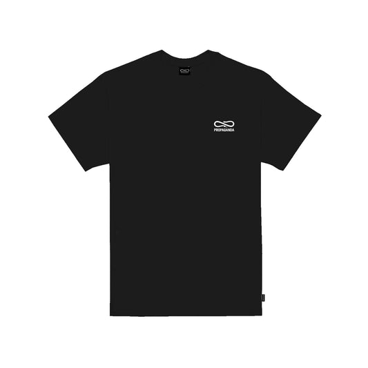 T-shirt Propaganda  Logo Embroidery Tee Black