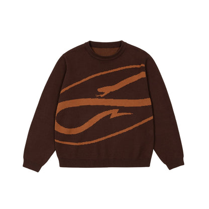 Maglione Propaganda Knitwear Logo Atom Brown