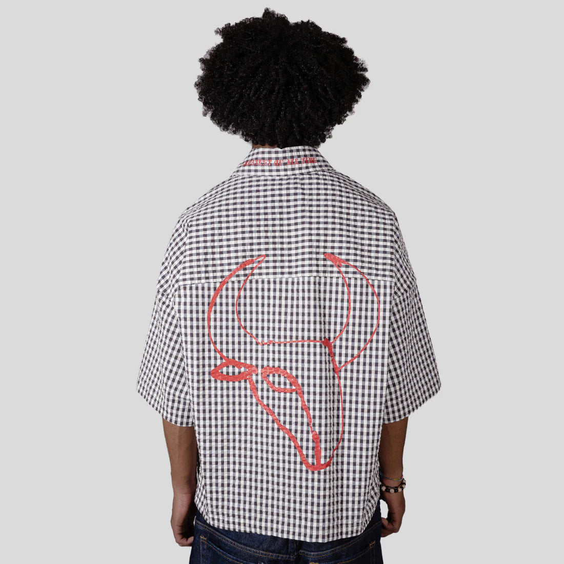 Camicia Effemme Goat Black And White