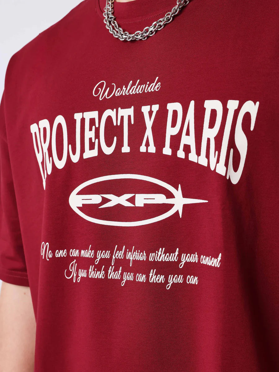 T-shirt varsity PXP bordeaux
