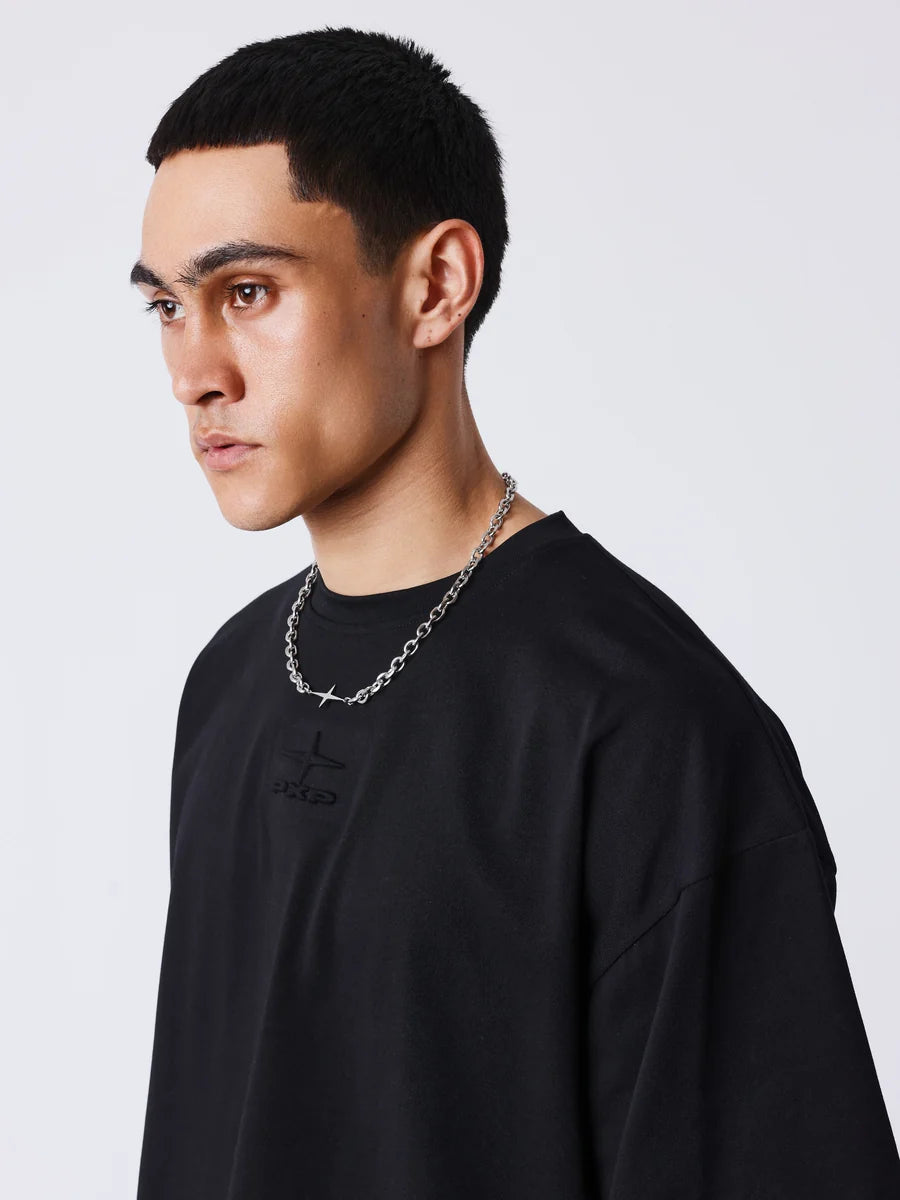 T-shirt PXP con motivo in rilievo Nera