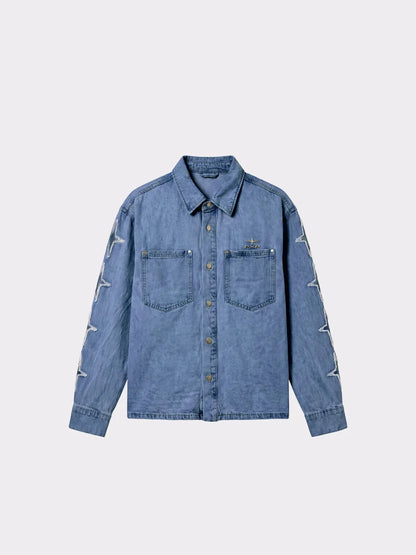 Camicia PXP Oversize in denim con inserti polaris