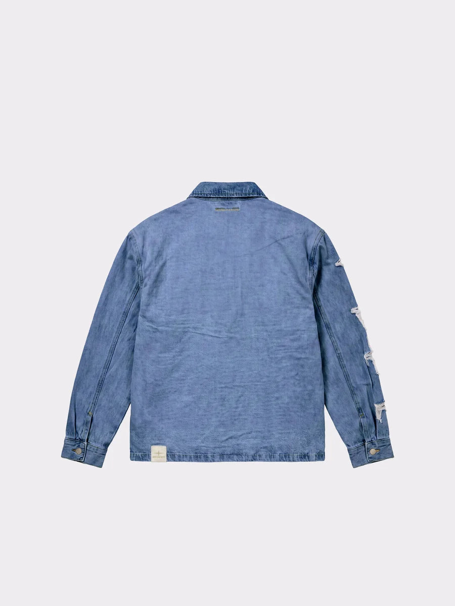Camicia PXP Oversize in denim con inserti polaris
