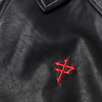 Giubbotto Propaganda in pelle Capital Varsity