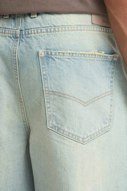 Short in denim Carpenter – Acid Wash Light Blue SOLID