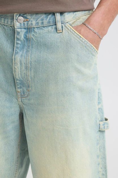Short in denim Carpenter – Acid Wash Light Blue SOLID