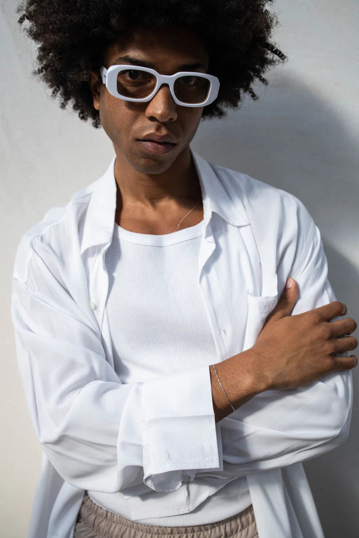 Camicia Simil Seta White