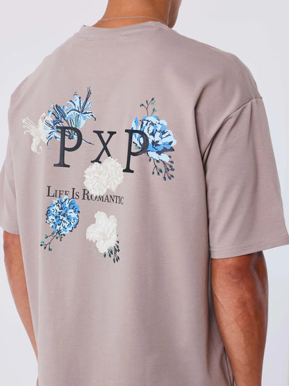 T-shirt Grafico Rosa PXP Tortora