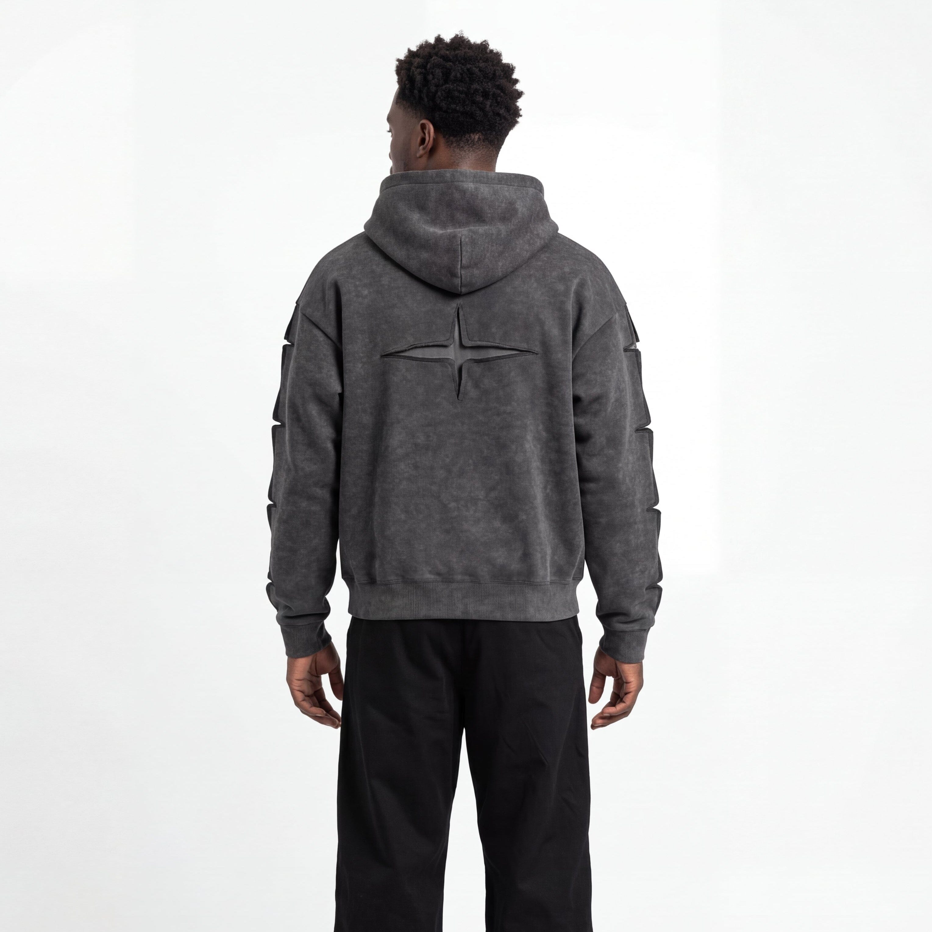 Felpa PXP "Star Cut" Zip Acid Wash