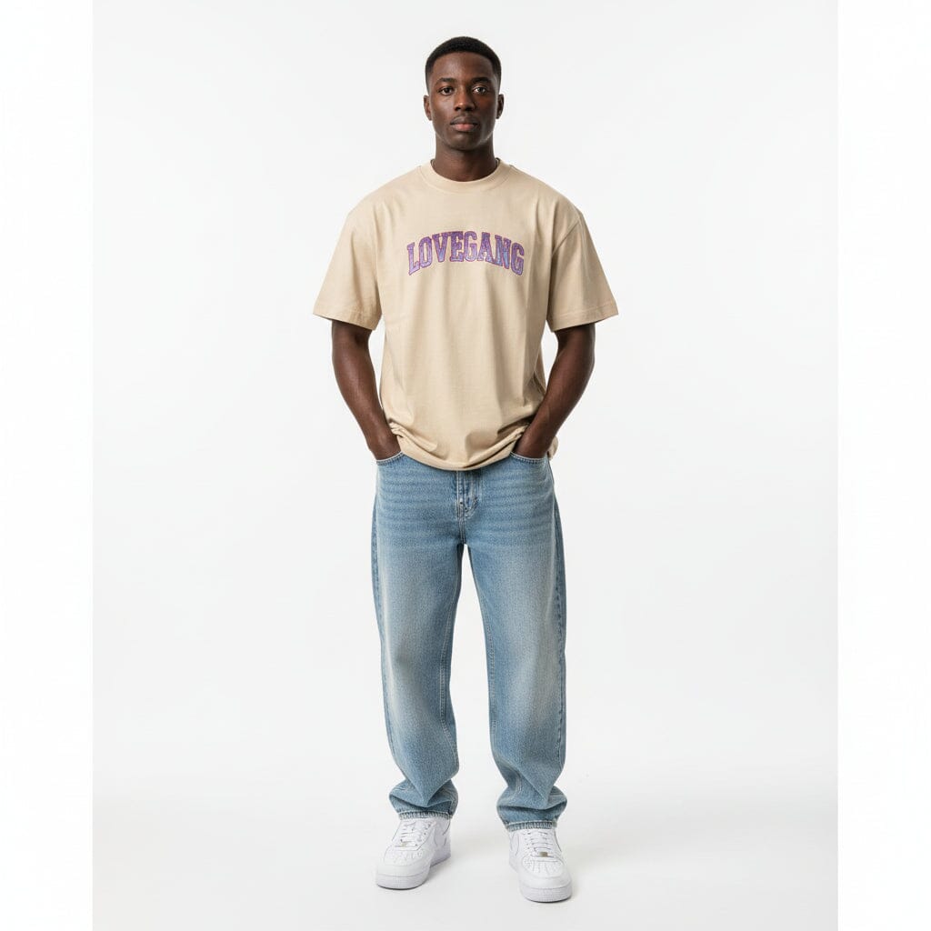 T-shirt Lovegang Logo Beije
