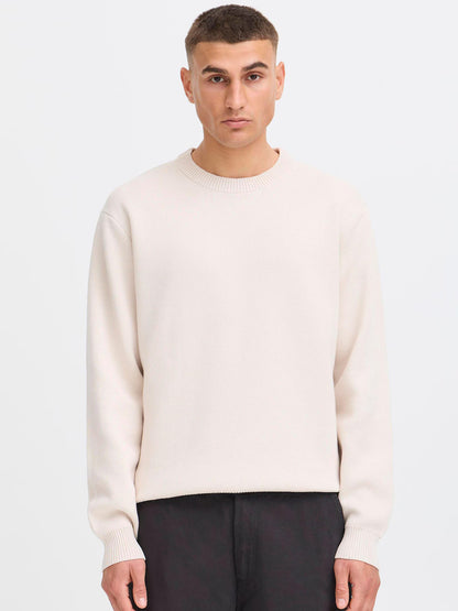 Maglione basico crema Solid