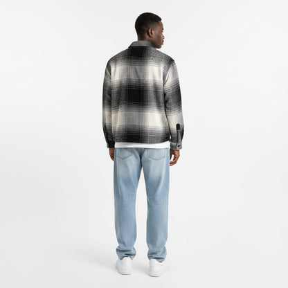 Camicia a quadri bianco e nera