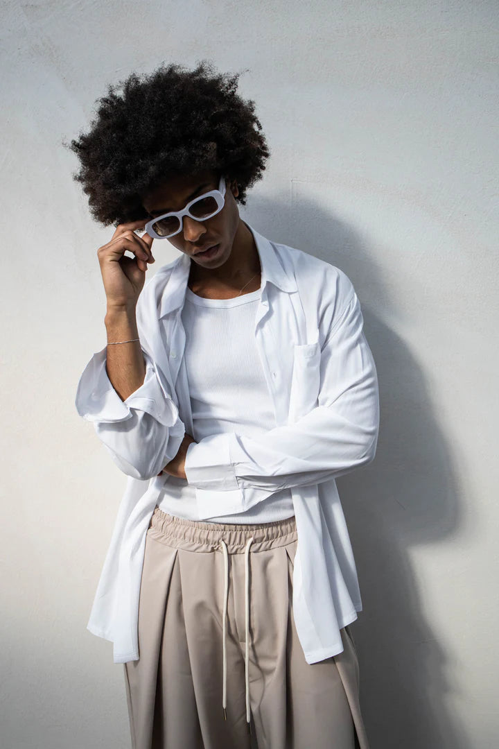 Camicia Simil Seta White