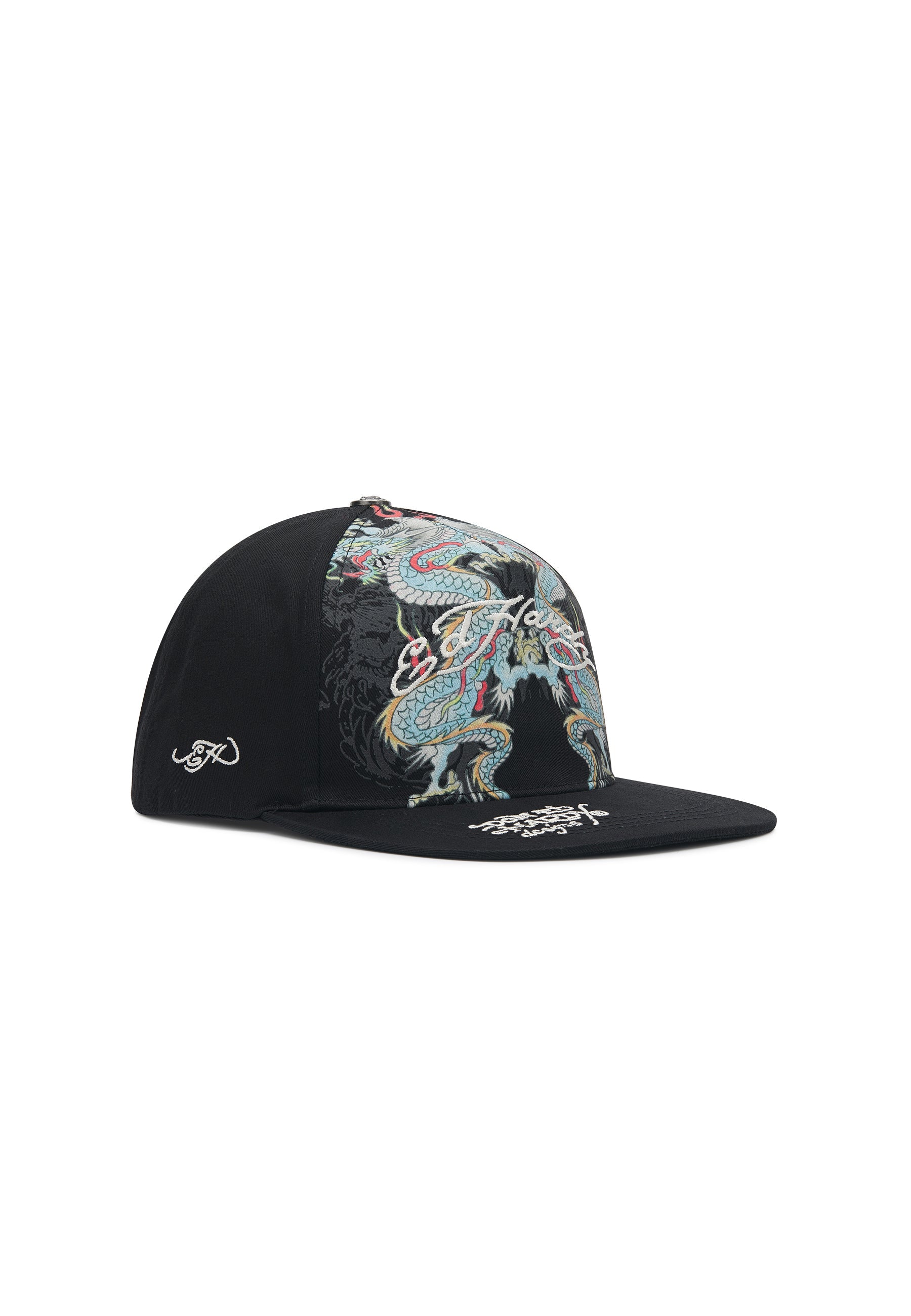 Cappello Ed Hardy Battle Dragon 5 Panel Flat Peak Cap - Black